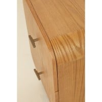 Mesa de Cabeceira Martini com 2 Gavetas em Lâmina de Madeira e Pés Esculpidos em Madeira Tauari Design by M7 Estúdio