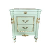 Mesa de Cabeceira Versalhes Design de Luxo Peça Artesanal