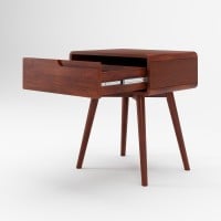 Mesa de Cabeceira Belkis com Gaveta Estrutura Madeira Eucalipto