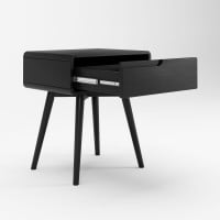 Mesa de Cabeceira Belkis com Gaveta Estrutura Madeira Eucalipto