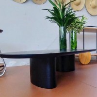 Mesa de Centro Éden Design Orgânico Estrutura Lâmina de Madeira