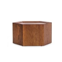 Mesa de Centro Favius ✓Hexagonal ✓Tampo com Bordas Chanfradas Interna ✓Estrutura Laminada 
