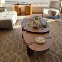 Mesa de Centro Faye Duo II Tampo Laminado Bases em Mineral Design by Studio 3 Design