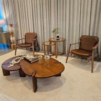 Mesa de Centro Faye Duo II Tampo Laminado Bases em Mineral Design by Studio 3 Design