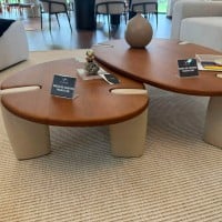 Mesa de Centro Faye Duo II Tampo Laminado Bases em Mineral Design by Studio 3 Design