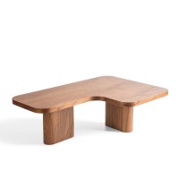 Mesa de Centro Geminy Design Orgânico Estrutura Lâmina de Madeira Tingida