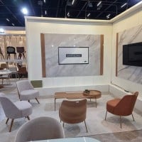 Mesa de Centro Nami Retangular Detalhe Design Redondo Tampo com Laminado Melamínico Base em Aço Carbono