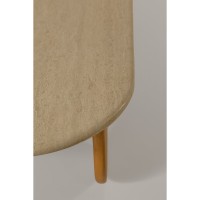 Mesa de Centro Nizhara II Tampo Retangular em Pedra Natural com Gamela Embutida em Madeira Tauari Design by M7 Estúdio