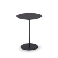 Mesa de Centro Ottus Octagonal Tampo Laminada Base em Madeira Maciça e Haste Tubular Metálica