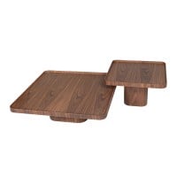 Mesa de Centro Saray Quadrada Estrutura em Lâmina Natural de Madeira