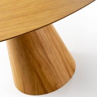Mesa de Jantar Jaxon Tampo Lâmina Cinamomo Base Tingida