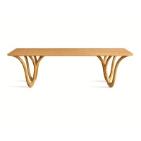 Mesa de Jantar Lilliah Tampo Retangular Laminado Base Madeira de Manejo Design by Studio 3 Design