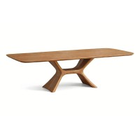 Mesa de Jantar Magara Design Barril Tampo Lâmina Nogueira Base Laminada Design by Studio Traço