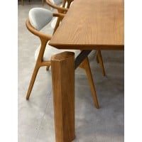 Mesa de Jantar Neo Retangular Base Madeira de Manejo Design by Traço Design