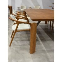 Mesa de Jantar Neo Retangular Base Madeira de Manejo Design by Traço Design