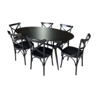 Mesa de Jantar Pé Palito Oval