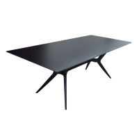 Mesa de Jantar Pé Palito Retangular Madeira Maciça Design Retrô