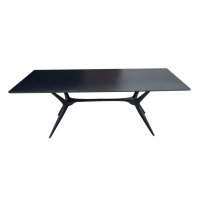 Mesa de Jantar Pé Palito Retangular Madeira Maciça Design Retrô