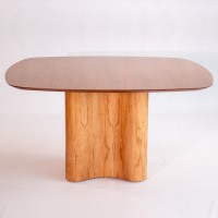 Mesa de Jantar Tania Tampo Quadrado Estrutura em Laminado em Cinamomo