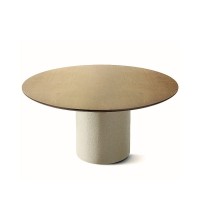 Mesa de Jantar Zidara Redonda Tampo Laminado Base Mineral Design by Studio 3 Design