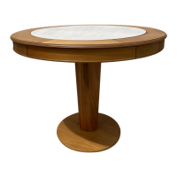 Mesa de Jogos Cartas Lugano Mel com Gavetas Touch e Porta Copos Tampo Reversível Design Clássico