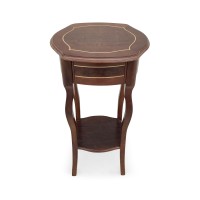 Mesa Lateral Bali Personalizado Madeira Maciça Detalhe em Marchetaria Design Clássico