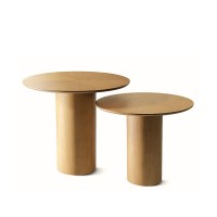 Mesa Lateral Zidara Redonda Estrutura Madeira de Manejo Design by Studio 3 Design