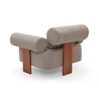 Poltrona Annalya Estofada Estrutura Madeira Eucalipto Design Exclusivo Acabamento Premium