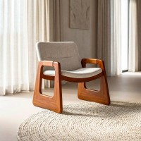 Poltrona Bellamy Estofada Detalhe em Couro Estrutura em Madeira Eucalipto Design Jhoel Silva