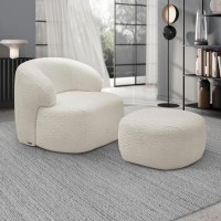 Poltrona com Puff Maldives Estofada Estrutura Madeira de Lei Eucalipto Design Artesanal