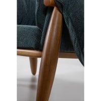Poltrona com Puff Manthelle Estofada Estrutura em Madeira Tauari Design by M7 Estúdio