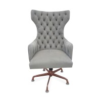 Poltrona Giratória Berger Gold Rose Base Alumínio Ajuste de Altura e Relax Design Clássico