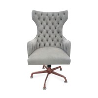 Poltrona Giratória Berger Gold Rose Base Alumínio Ajuste de Altura e Relax Design Clássico