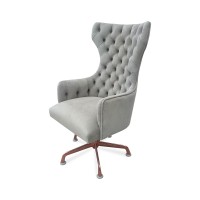 Poltrona Giratória Berger Gold Rose Base Alumínio Ajuste de Altura e Relax Design Clássico