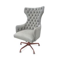 Poltrona Giratória Berger Gold Rose Base Alumínio Ajuste de Altura e Relax Design Clássico