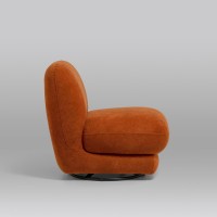 Poltrona Giratória Massya Estofada Estrutura Revestida Base em Aço Design by Hakin Hazin