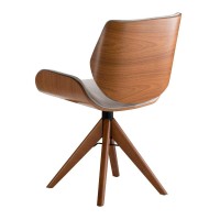 Poltrona Giratória Rayssa Assento Estofado Encosto Laminado com Estofado Base com Laminado Melamínico