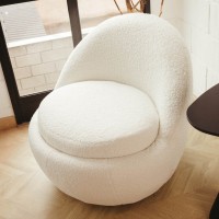 Poltrona Giratória Hayika Estofada Base Aço Design Sustentável