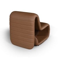 Poltrona Horacy em Couro Legítimo com Estrutura Orgânica Design by Mauricio Dias