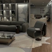 Poltrona Horacy em Couro Legítimo com Estrutura Orgânica Design by Mauricio Dias