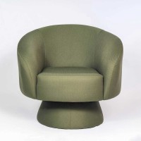 Poltrona Giratória Hyllis Estofada Base Aço Revestido Design Sustentável