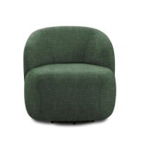 Poltrona Giratória Pérlonne Couro Natural Estrutura Madeira de Lei Eucalipto Design Artesanal
