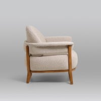 Poltrona Tessa Estofada Estrutura Madeira Eucalipto Design by Rodolfo Alcantara