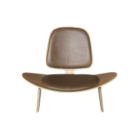 Poltrona Shell Madeira Moldada Imbuia Design by Hans Wegner