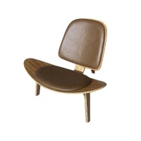 Poltrona Shell Madeira Moldada Imbuia Design by Hans Wegner