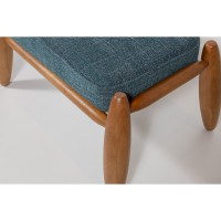 Puff Manthelle Assento com Almofada Retangular Estrutura em Madeira Tauari Design by M7 Estúdio