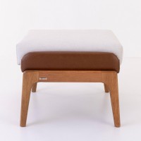 Puff Siona Retangular Estofado Estrutura Madeira Eucalipto Design Exclusivo Acabamento Premium
