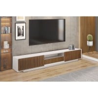 Rack Kiara com Gaveta Frente com Detalhe Ripado