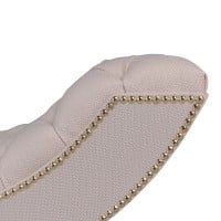 Recamier Decarin Estofado Detalhes Capitonê e Tachas Pés Madeira