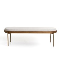 Recamier Kael Detalhe Laminado Pés em Aço Pintado Design Contemporâneo